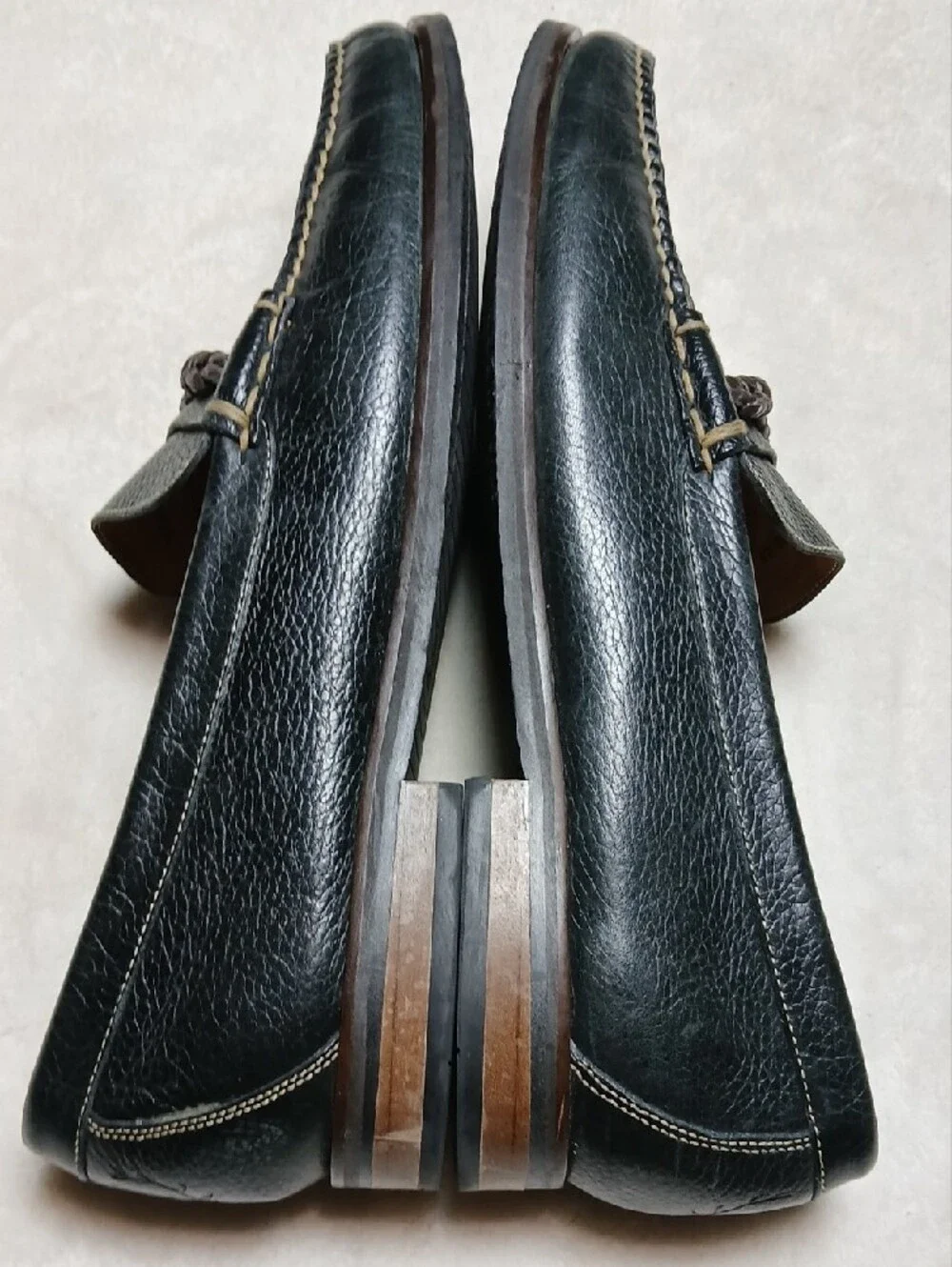 Martin Dingman Black Braided Penny Loafers Size 11.5